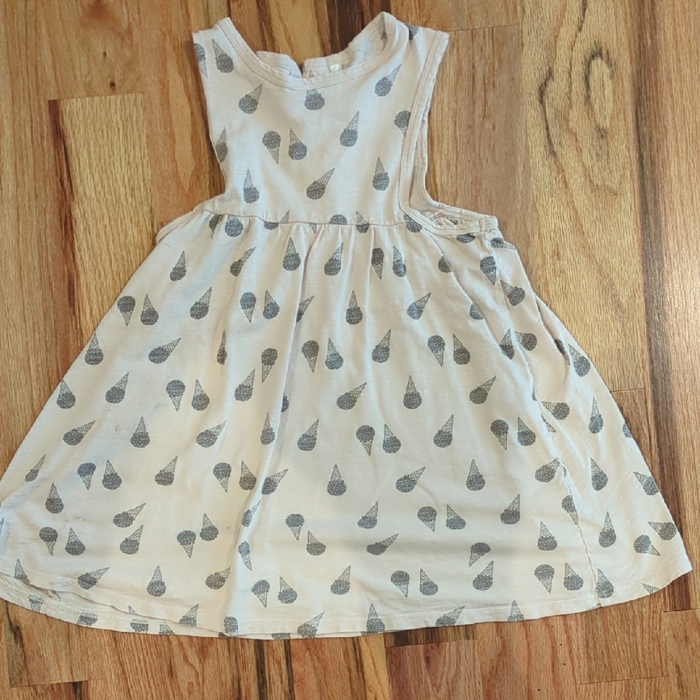 Rylee + Cru Cream Dress with Gray Ice Cream Print